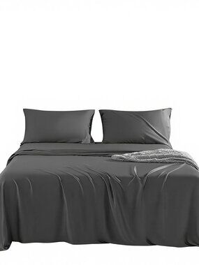 100% Bamboo Sheet Set – Queen Size (4 pcs) Gray or Champagne Color